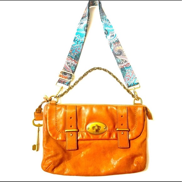 Leather Fossil Bag Cognac Brown Cognac - Picture 6 of 6